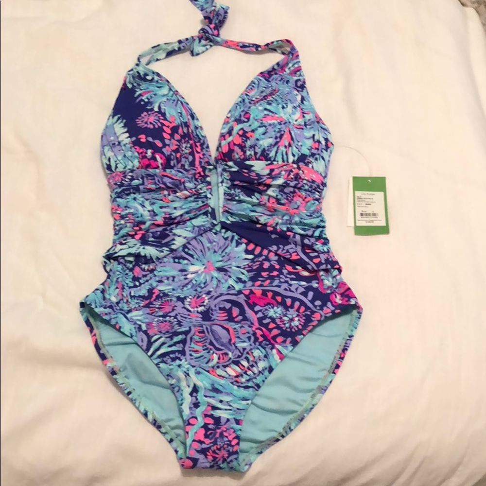 NWT Lilly Pulitzer Lanai Halter One Piece